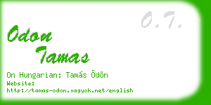 odon tamas business card
